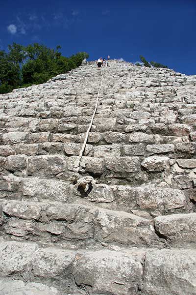 Ixmoja pyramid in the Nohoch Mul group at Coba